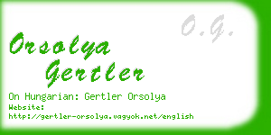 orsolya gertler business card